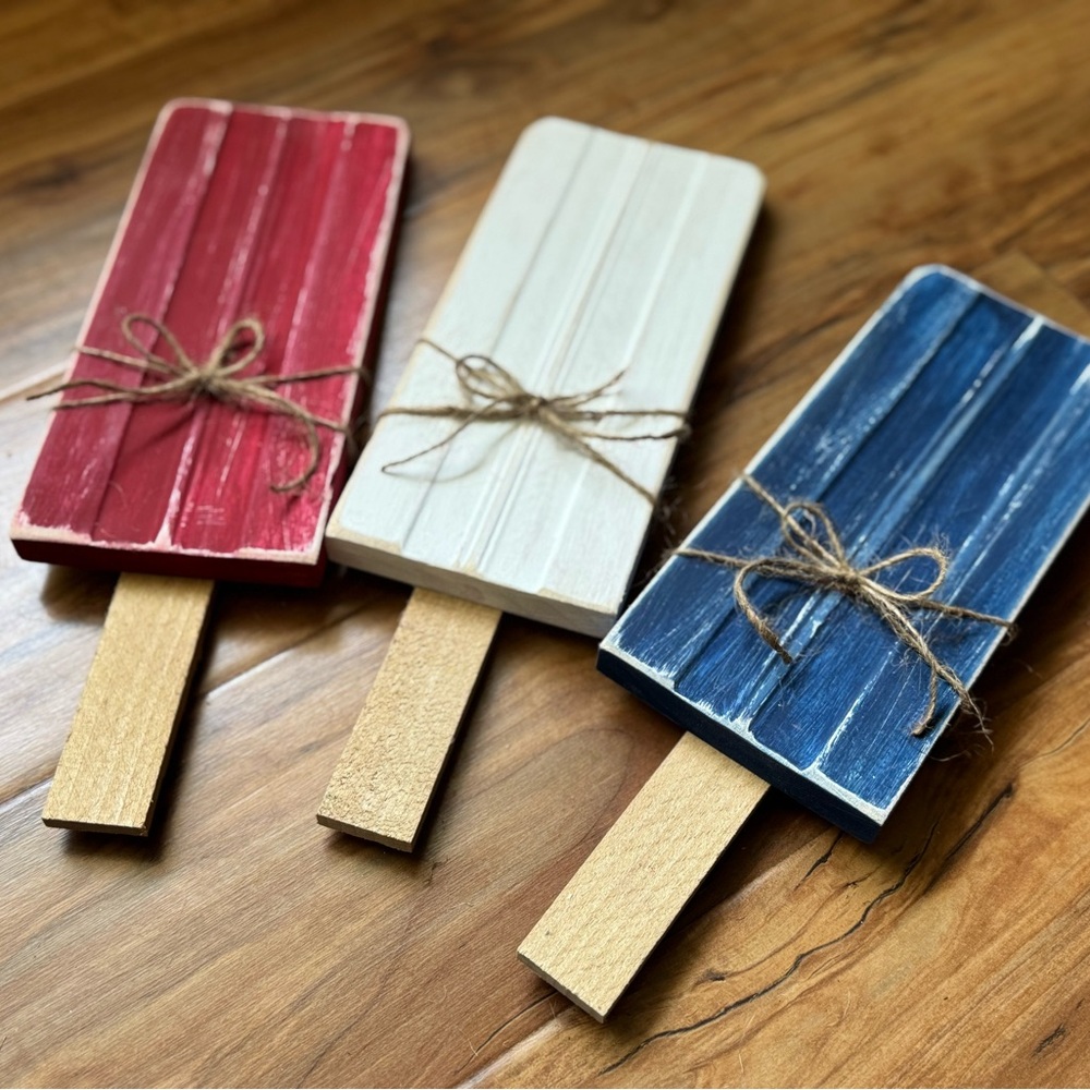 Rustic Popsicle Wall Set of three, handmade - Picture 3 of 6